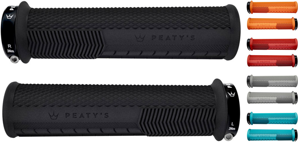 Peaty's monarch knurl grips thin | black