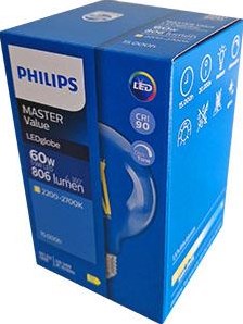 Philips led globe g93 e27 5,9-60w filament helder dimtone - led3824