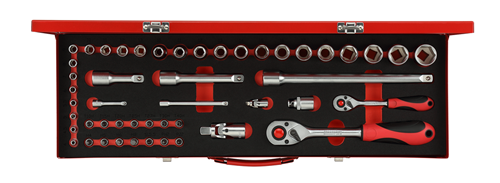 Gedore red | r46004049 | dopsleutelset | 1 4” + 1 2* | 49-delig - r46004049