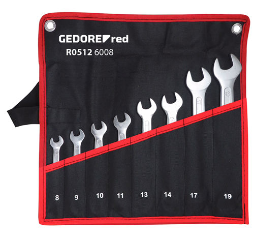 Gedore red r05126008 | dubbele steeksleutelset | kort | 6-22 mm | 8-delig - r05126008