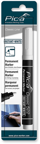 Pica 522 52 permanent marker | 1-4mm | ronde punt | wit | blister - pi52252sb
