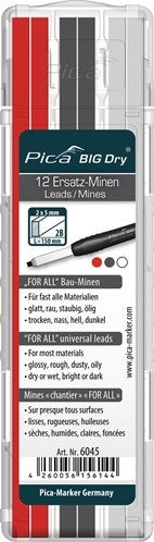 Pica 6045 big dry navulling | grafiet, wit rood - pi6045