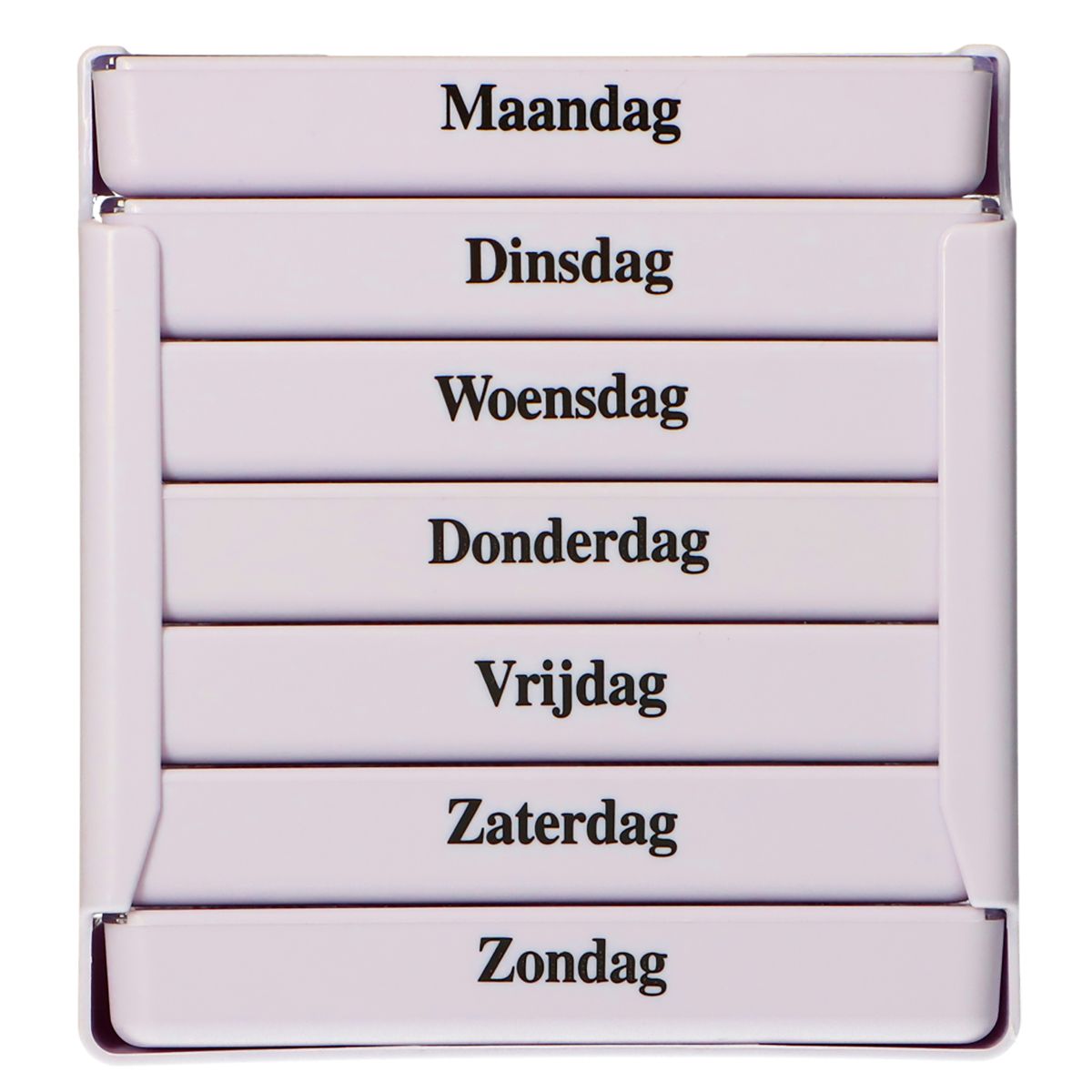 Jvdl pillendoos week 4 vakken per dag wit