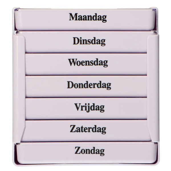 Jvdl pillendoos week 4 vakken per dag wit