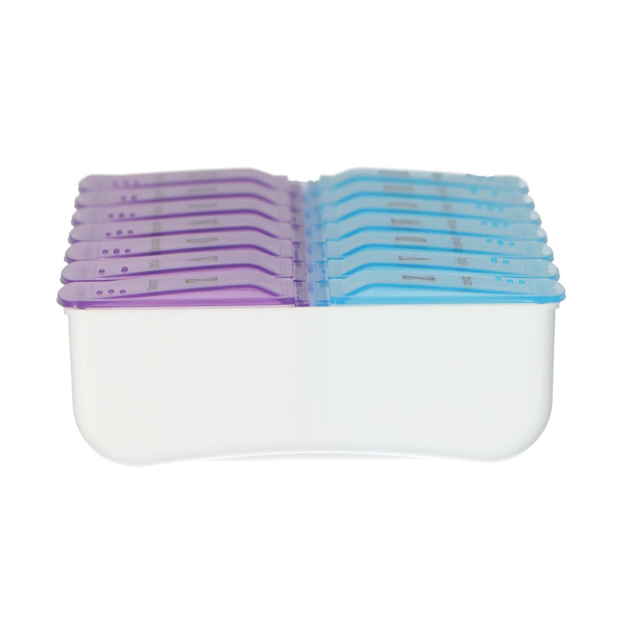 Jvdl pillendoos 7 dagen ochtend - avond blauw paars