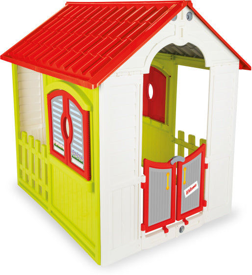 Opvouwbaar Speelhuisje 110 x 92 x 109 cm Groen Wit Rood