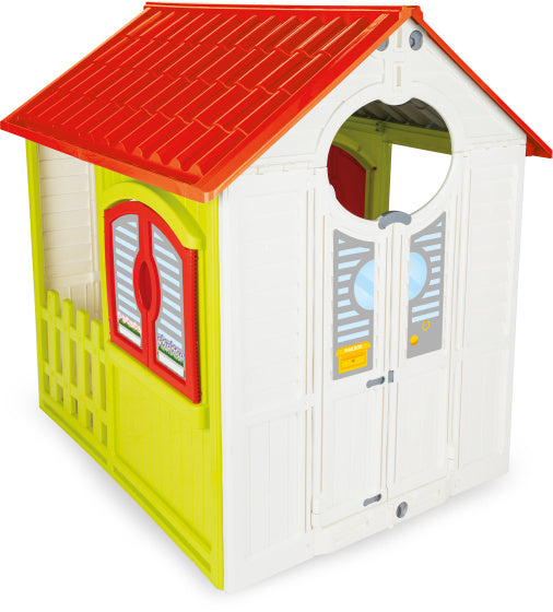 Opvouwbaar Speelhuisje 110 x 92 x 109 cm Groen Wit Rood