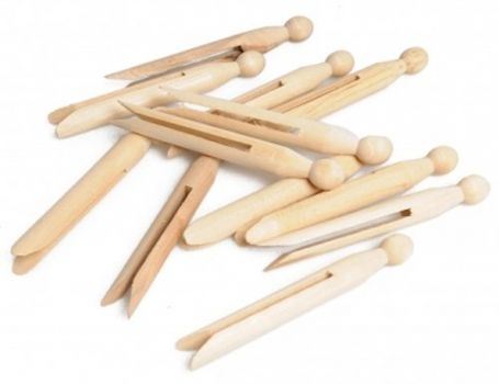La droguerie ecologique wasknijpers - houten pinnen - 25st