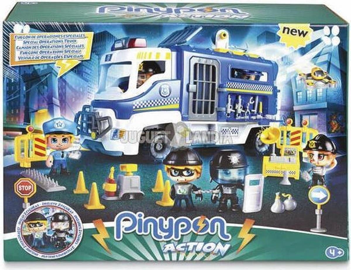 Famosa pinypon politiewagen met 2 speelfiguren en 25 accessoires