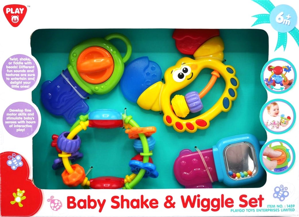 Playgo babyshake en wiggle 4-delig set met diverse geluidsjes
