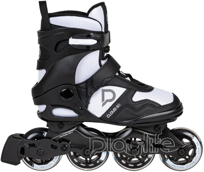 Cloud Fitness inlineskates 82A zwart wit maat 46