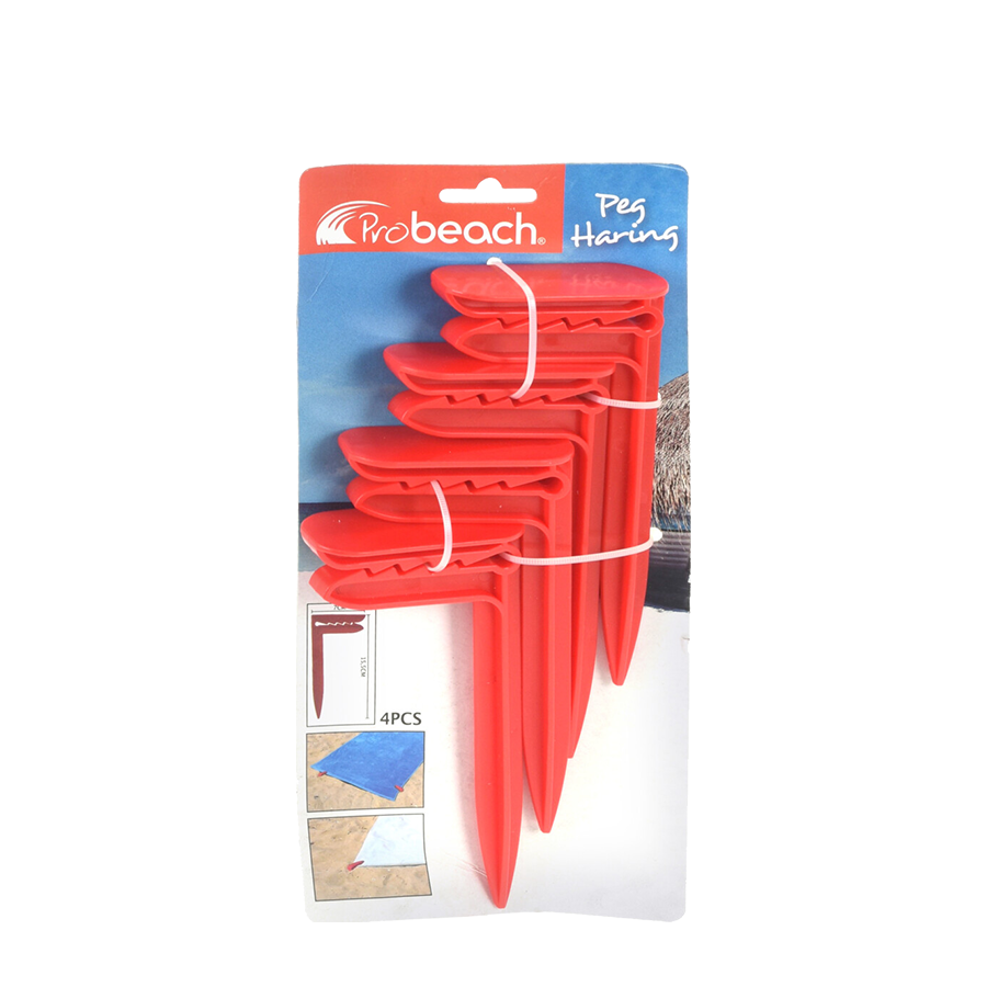 Handdoekharing met klemset van 4 assorti kleur