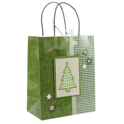 Geschenktas kerstboom groen 26 cm | 20 stuks
