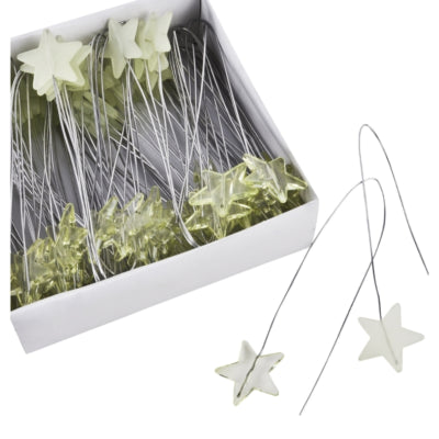 Decoratie steker ster groen 40 cm 72 stuks | 6 stuks