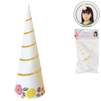 Amscan feesthoed magical unicorn papier 17 cm 8 stuks | 24 stuks