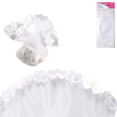 Geschenkverpakking heart organza wit 6 stuks | 24 stuks