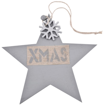 Ngk hanger kerst xmas grijs 32 cm | 24 stuks