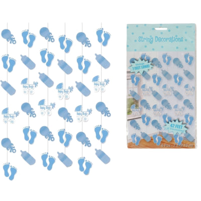 Amscan hangdecoratie babyshower jongen 210 cm | 24 stuks