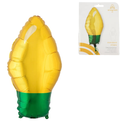 Amscan folie ballon kerstlamp goudkleurig 55 cm | 25 stuks