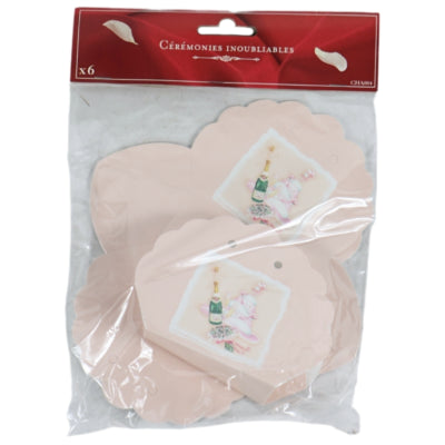 Cadeauverpakking roze 11 cm set 6 stuks | 24 stuks