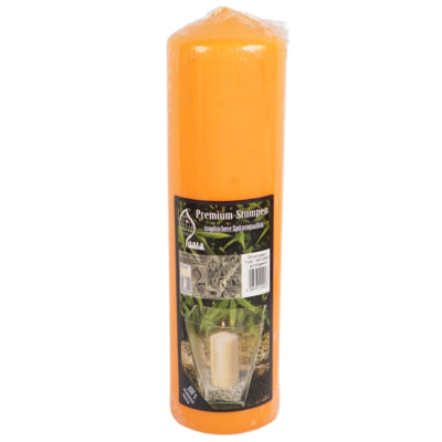 Gala stompkaars geel 8 x 29 cm | 6 stuks