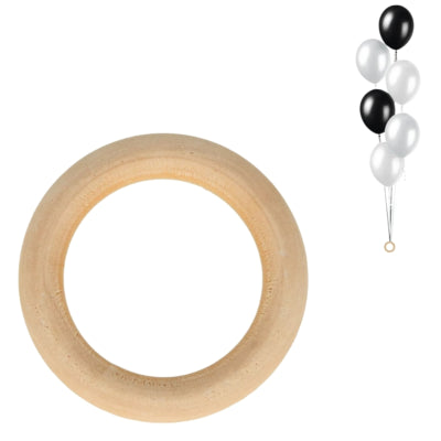 Amscan ballongewicht ring hout 8 cm | 24 stuks