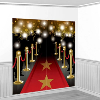 Amscan wanddecoratie hollywood scene 165 cm 2-delig | 24 stuks