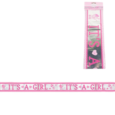 Amscan folie banner it s a girl 7,62 m | 36 stuks