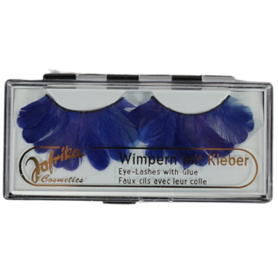 Jofrika cosmetics kunstwimpers veren blauw 9,5 cm b-keus ve500 | 50 stuks