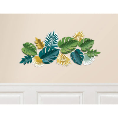 Amscan decoratie 3d palmbladeren 31 cm 13-delig | 12 stuks