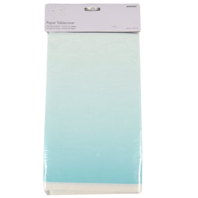 Amscan tafelkleed papier lichtblauw wit 120 x 180 cm | 24 stuks