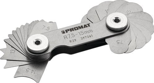 Promat tecwerk radiusmal | 15,5-25 mm | aantal bladen 15 st. - 4000851417