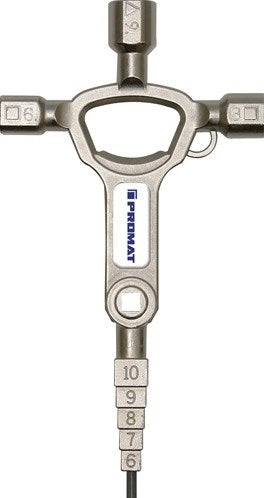 Promat tecwerk schakelkastsleutel | 13 functies | geïntegreerde flesopener - 4000829773