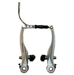 V-brake set voor en achter aluminium zilver