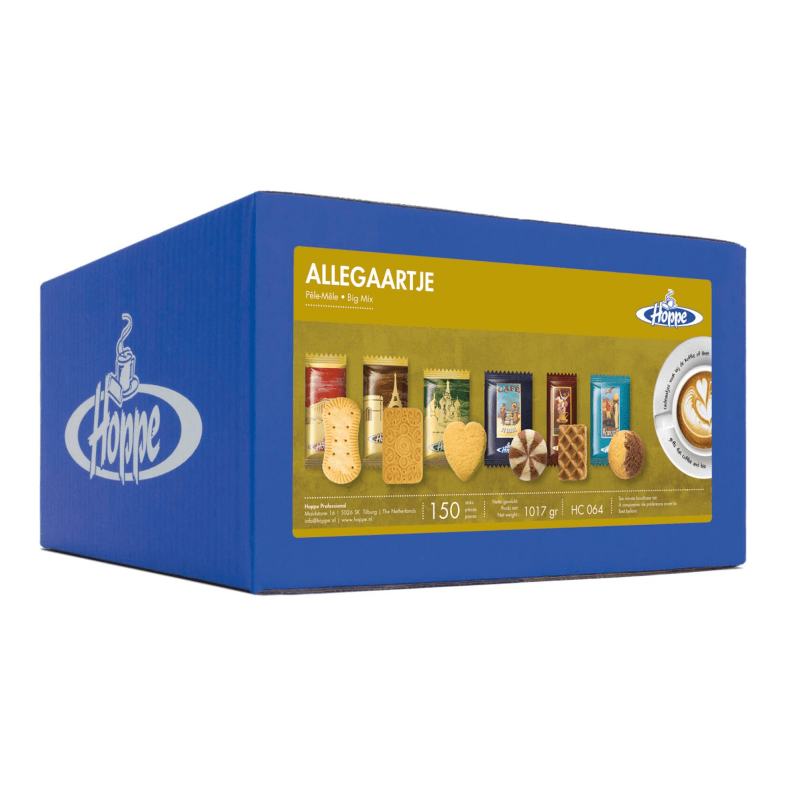 Hoppe koffiekoekjes allegaartje 6 soorten (150 stuks)