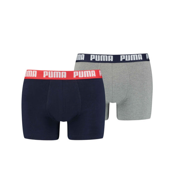 Basic Boxershort Heren (2 stuks) Grijs Blauw maat L