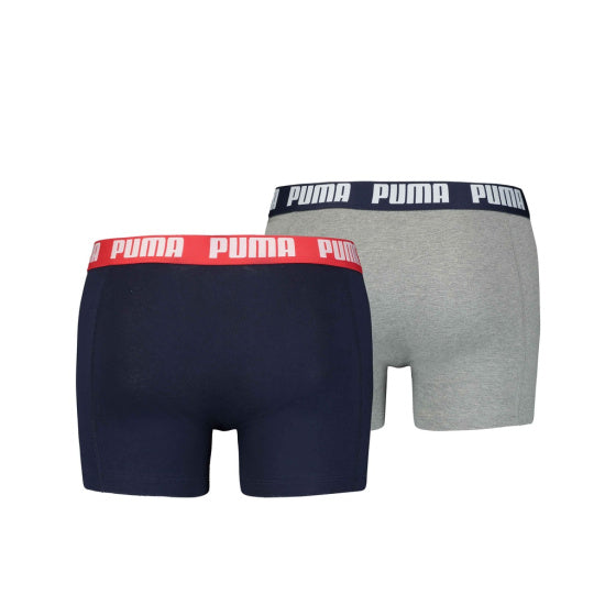Basic Boxershort Heren (2 stuks) Grijs Blauw maat XL