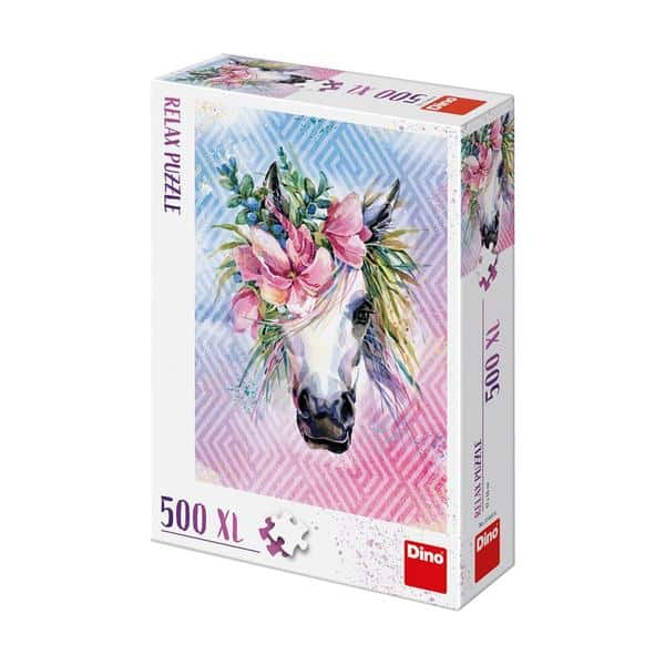 Dinotoys dinopuzzel - eenhoorn met bloemen - 500xl stukjes