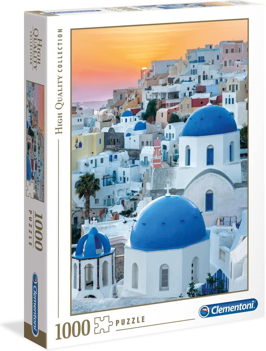Clementoni puzzel - stadsgezicht santorini - 1000 stukjes