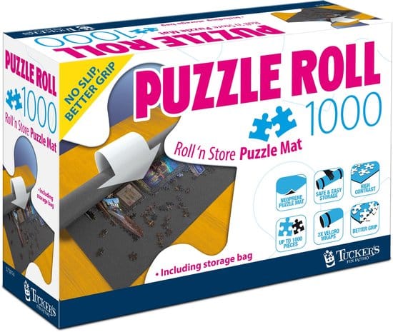 Tucker's fun factory oprolbare puzzelmat 1000 stukjes (roll 'n store puzzle mat) - neopreen (no slip, better grip) + velcro -