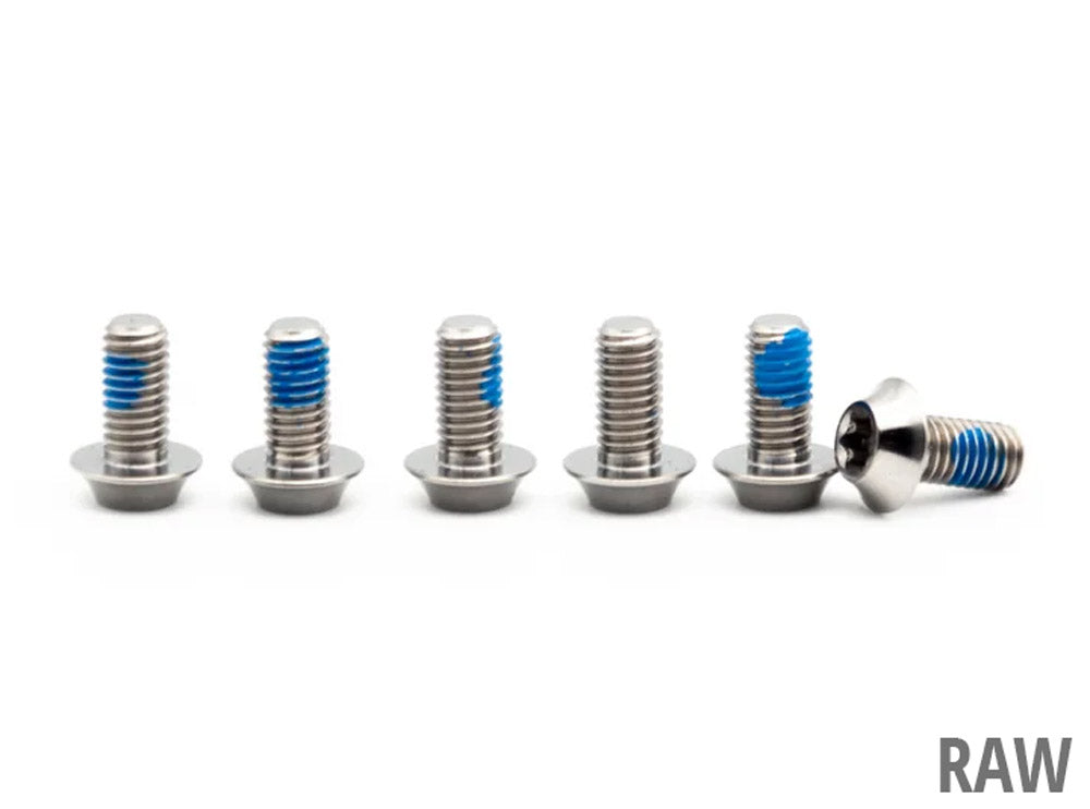 Oak components titanium screws m5x10 for 6-bolt disc rotor (6 pieces) | raw