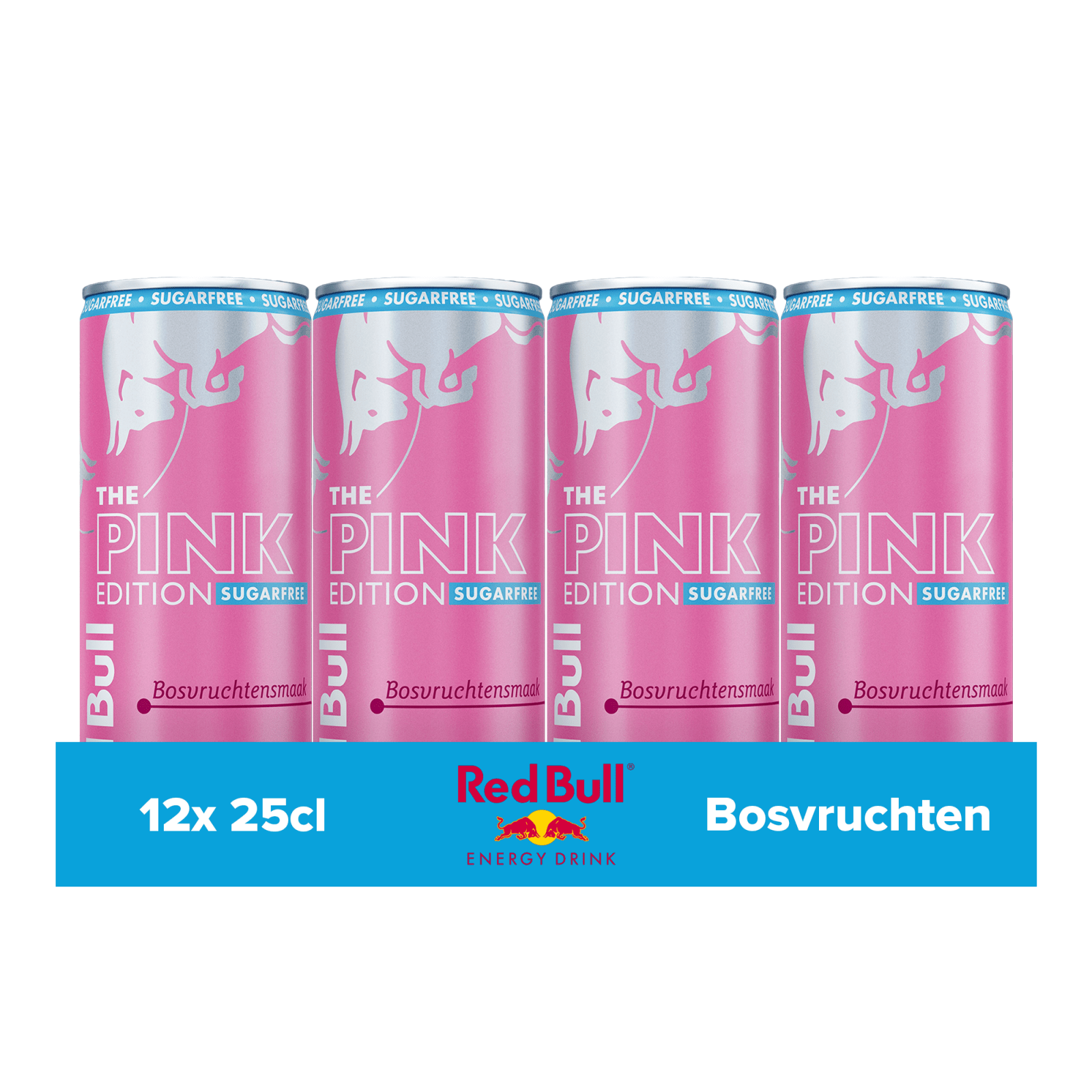 Red bull the pink edition sugarfree bosvruchtensmaak blik (12x 250ml)