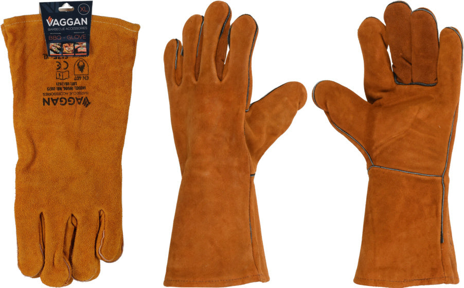 BBQ Handschoenen Leer Bruin Maat 11 XL