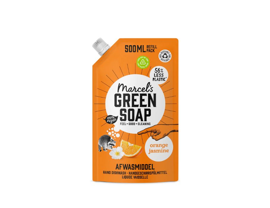Marcel's green soap refill - afwasmiddel - sinaasappel jasmijn - 500ml