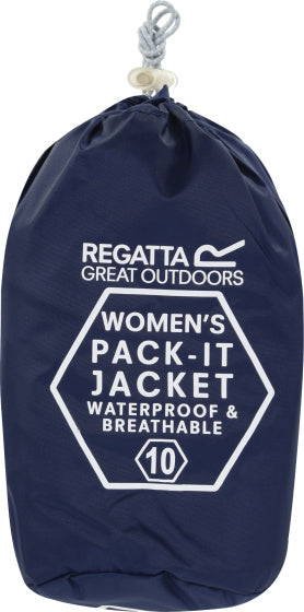 Pack-It III regenjack dames donkerblauw maat M