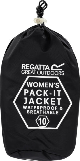 Pack-It III regenjack dames zwart maat M
