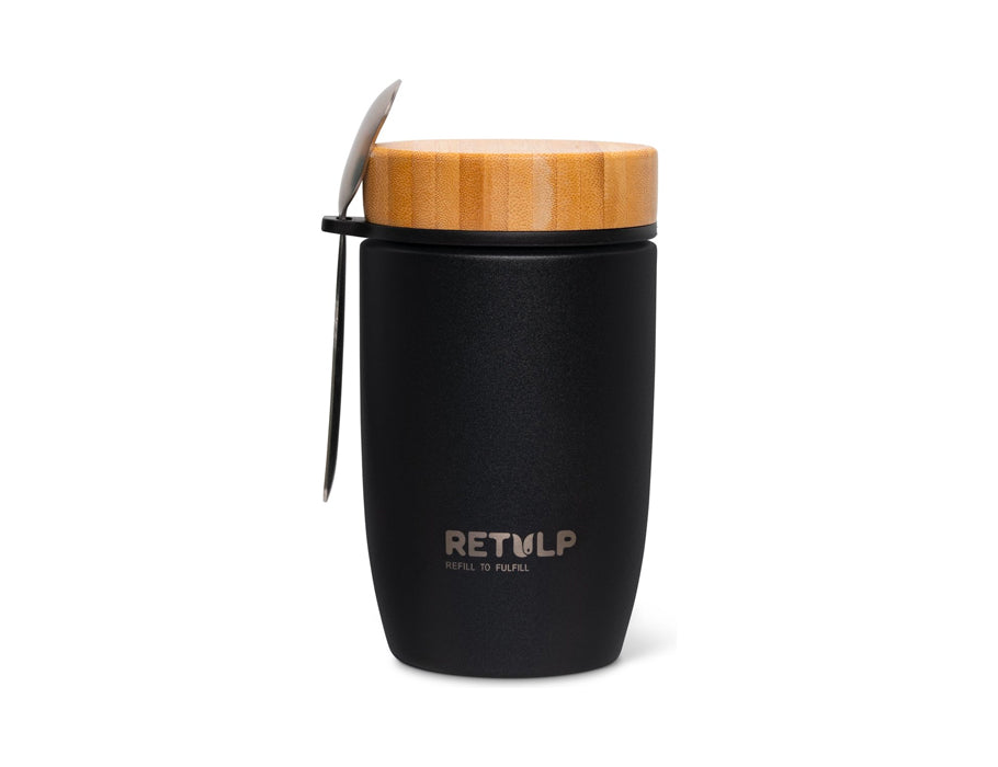 Retulp Lunchbeker Mok Premium Zwart 500 ml