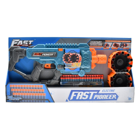 Fast pioneer Speelgoedpistool met Roterend Magazijn 36 kogels
