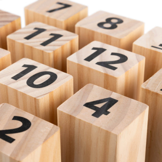 4-in-1 Houten Tuinspellen Kubb Domino Jenga