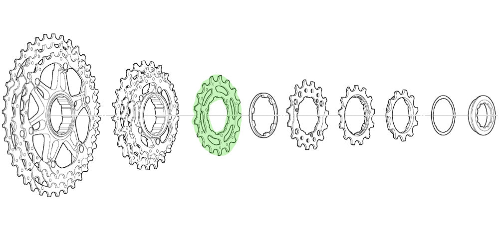 Shimano sprocket 17t for cs-m771-10 bj bk